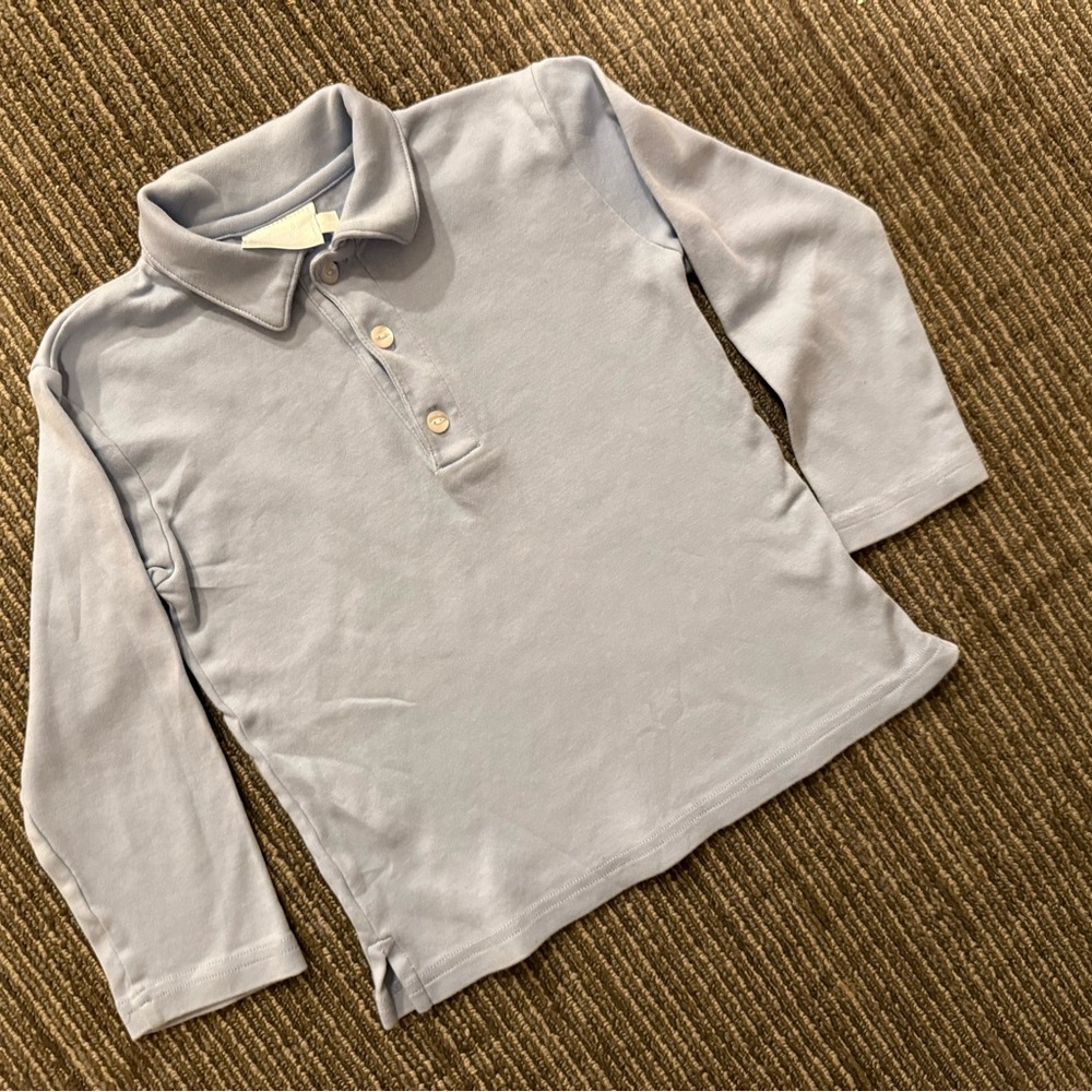 Little English Light blue Long Sleeve Polo